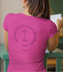 Christian women’s fitted Psalm 83:18 t-shirt celebrating the Names of God – Bella+Canvas