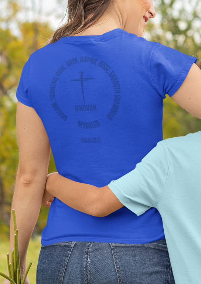 Christian women’s fitted Psalm 83:18 t-shirt celebrating the Names of God – Bella+Canvas