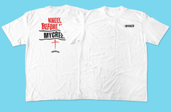 Kneel Before Him Psalm 95:6 Christian back-print men’s tee by MyCreed