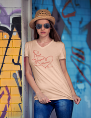 Loved Beyond Measure Romans 8:38–39 women’s Christian V-neck tee by MyCreed