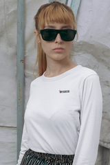 Bella+Canvas long sleeve Christian tee in soft fabric, showcasing faith-based typography “Names of God”