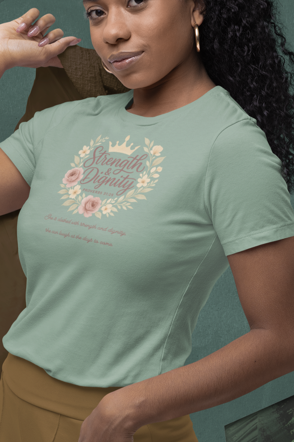 Strength & Dignity Bella+Canvas® Women's T-Shirt by MyCreed - Proverbs 31:25