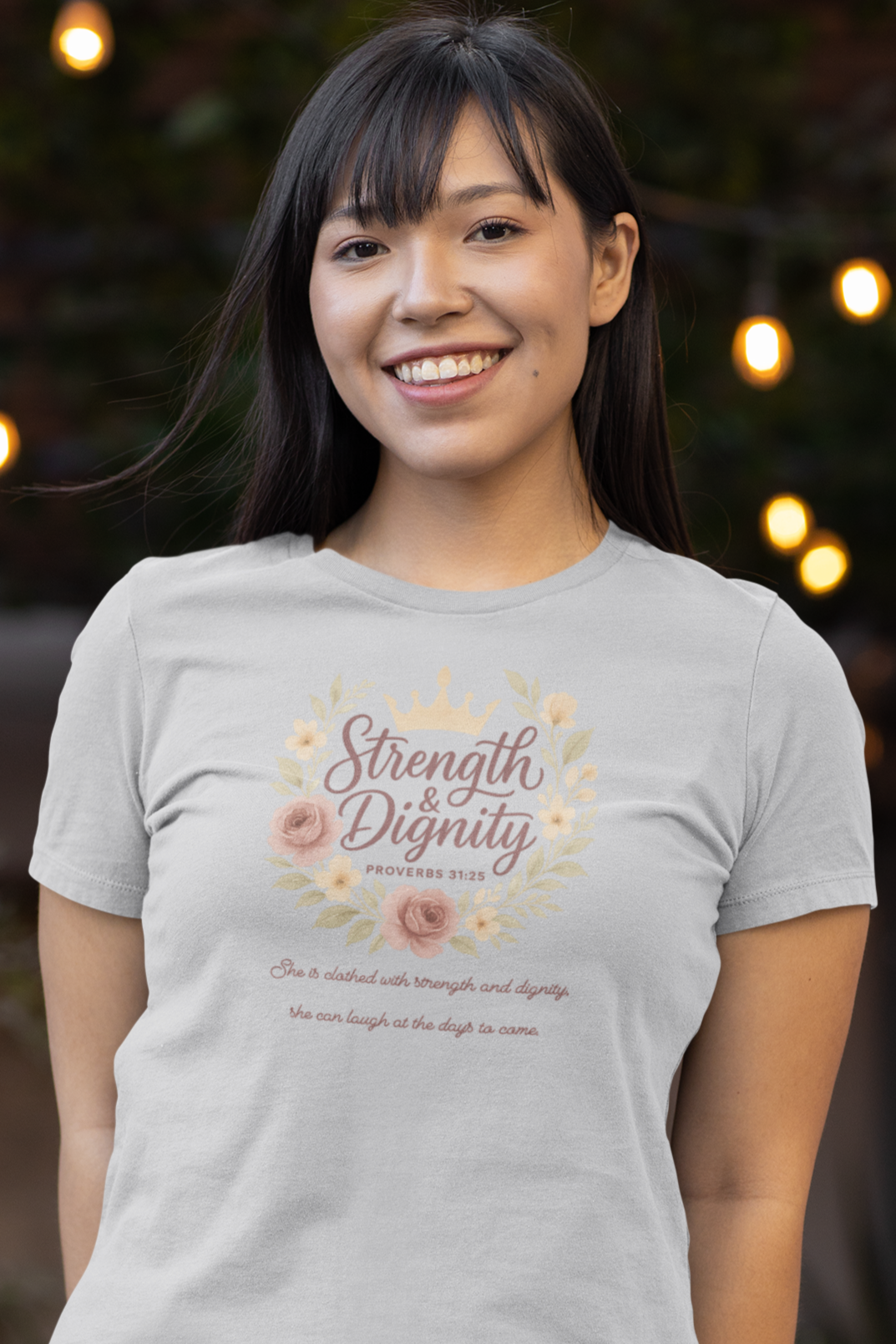 Strength & Dignity Bella+Canvas® Women's T-Shirt by MyCreed - Proverbs 31:25