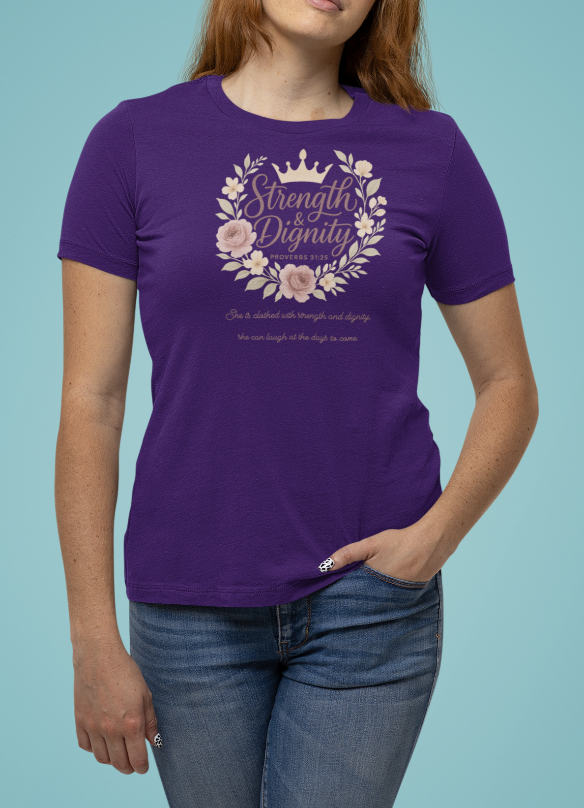Strength & Dignity Bella+Canvas® Women's T-Shirt by MyCreed - Proverbs 31:25