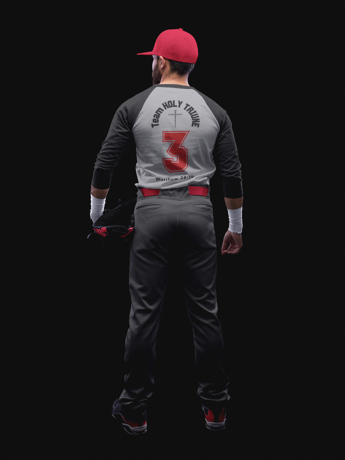 Team Holy Triune BELLA+CANVAS® 3200 Unisex 3/4-Sleeve Baseball Tee | Matt. 28:16
