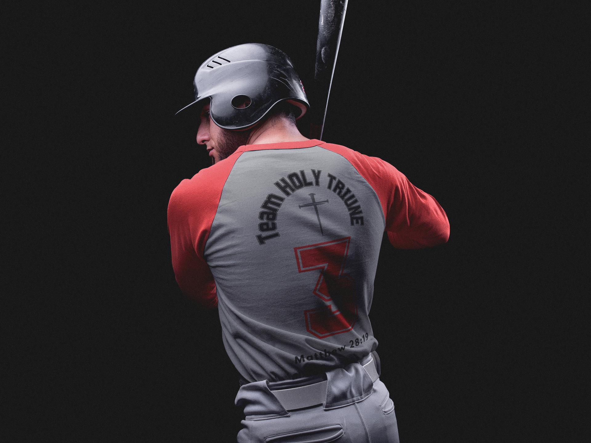 Team Holy Triune BELLA+CANVAS® 3200 Unisex 3/4-Sleeve Baseball Tee | Matt. 28:16