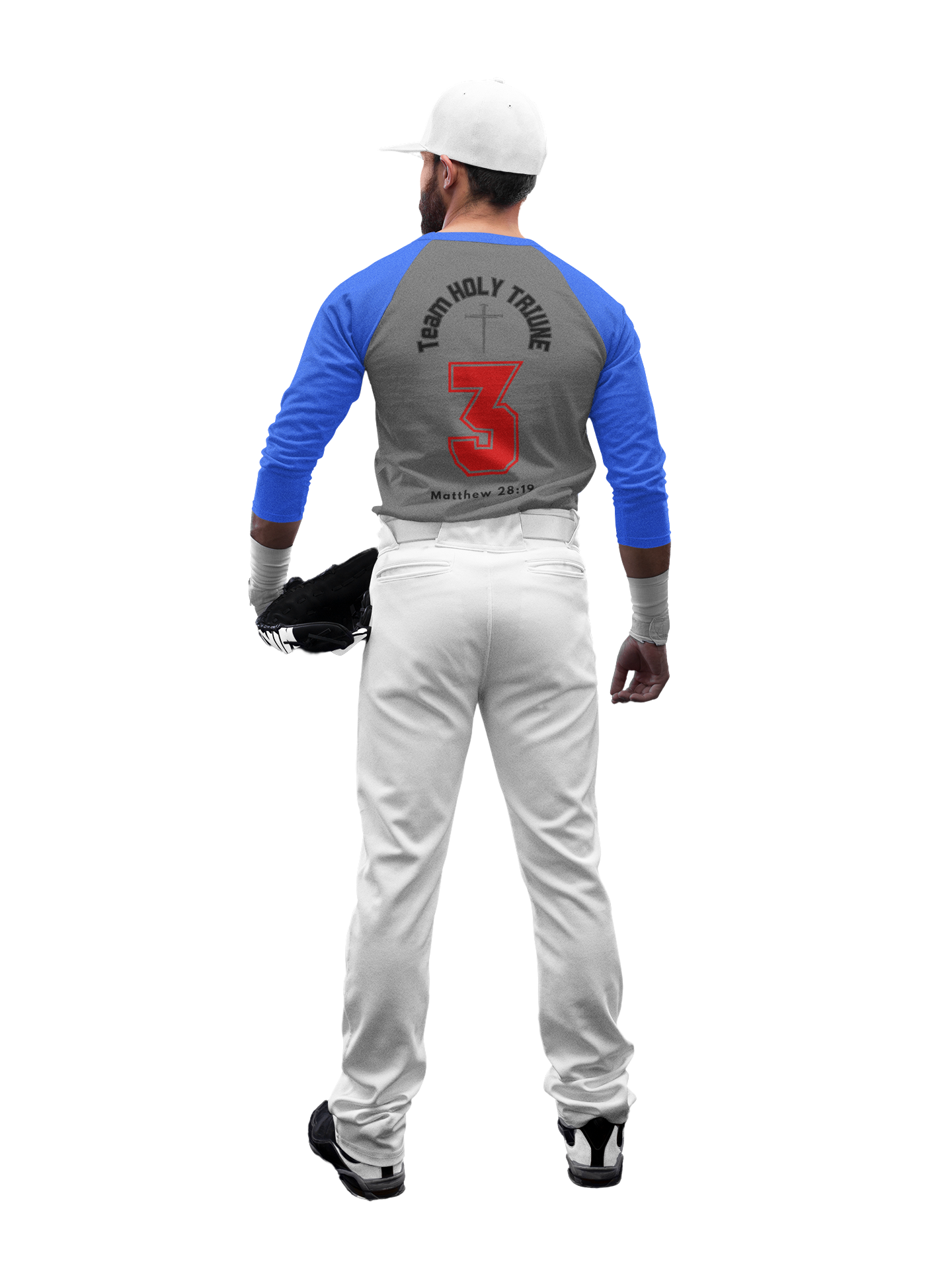Team Holy Triune BELLA+CANVAS® 3200 Unisex 3/4-Sleeve Baseball Tee | Matt. 28:16