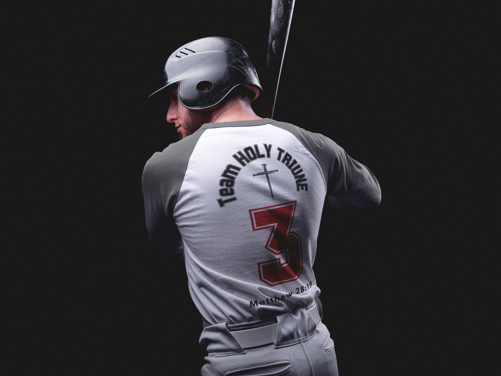Team Holy Triune BELLA+CANVAS® 3200 Unisex 3/4-Sleeve Baseball Tee | Matt. 28:16
