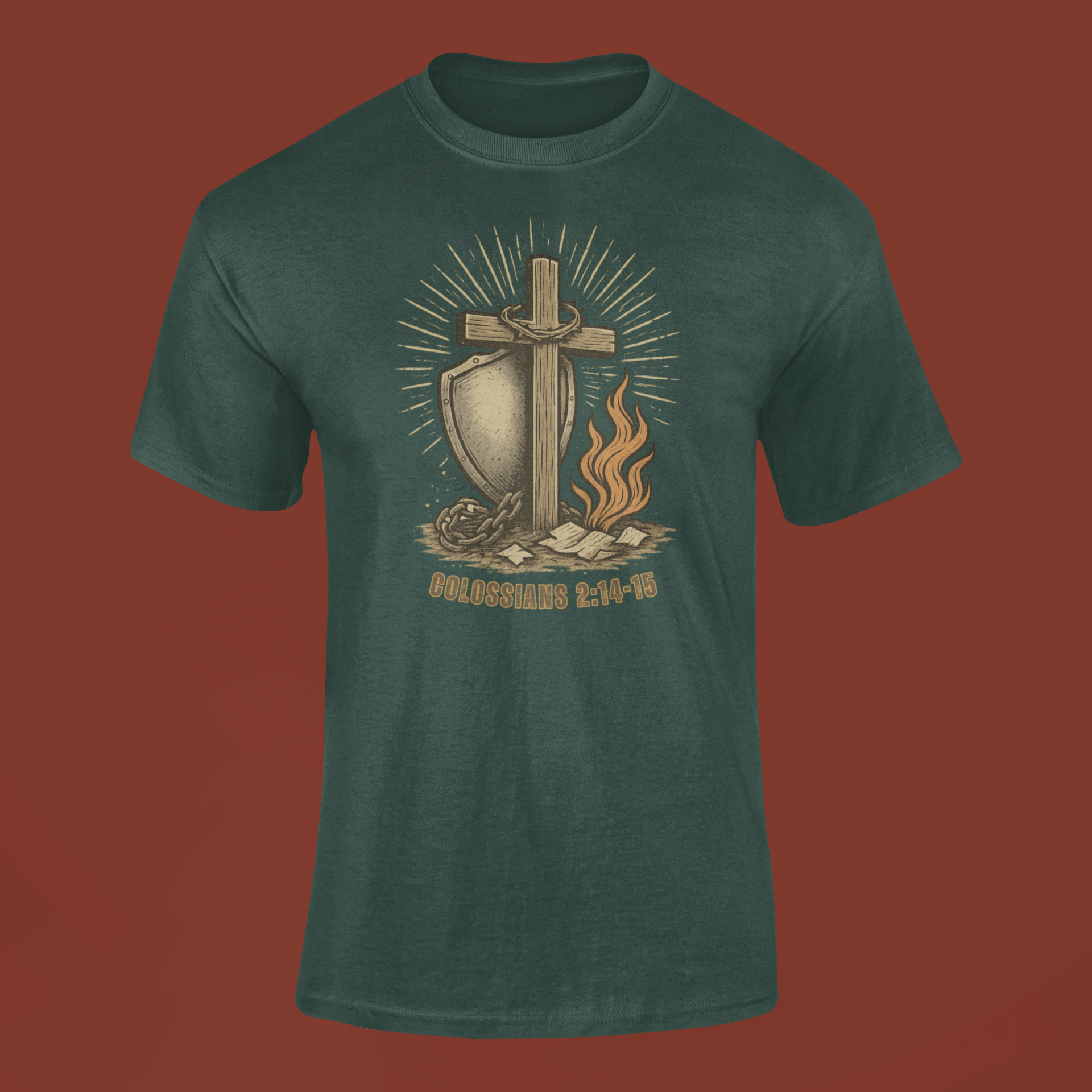 The Calvary Triumph Tee By MyCreed | Colossians 2:14-15 | BELLA+CANVAS 3001