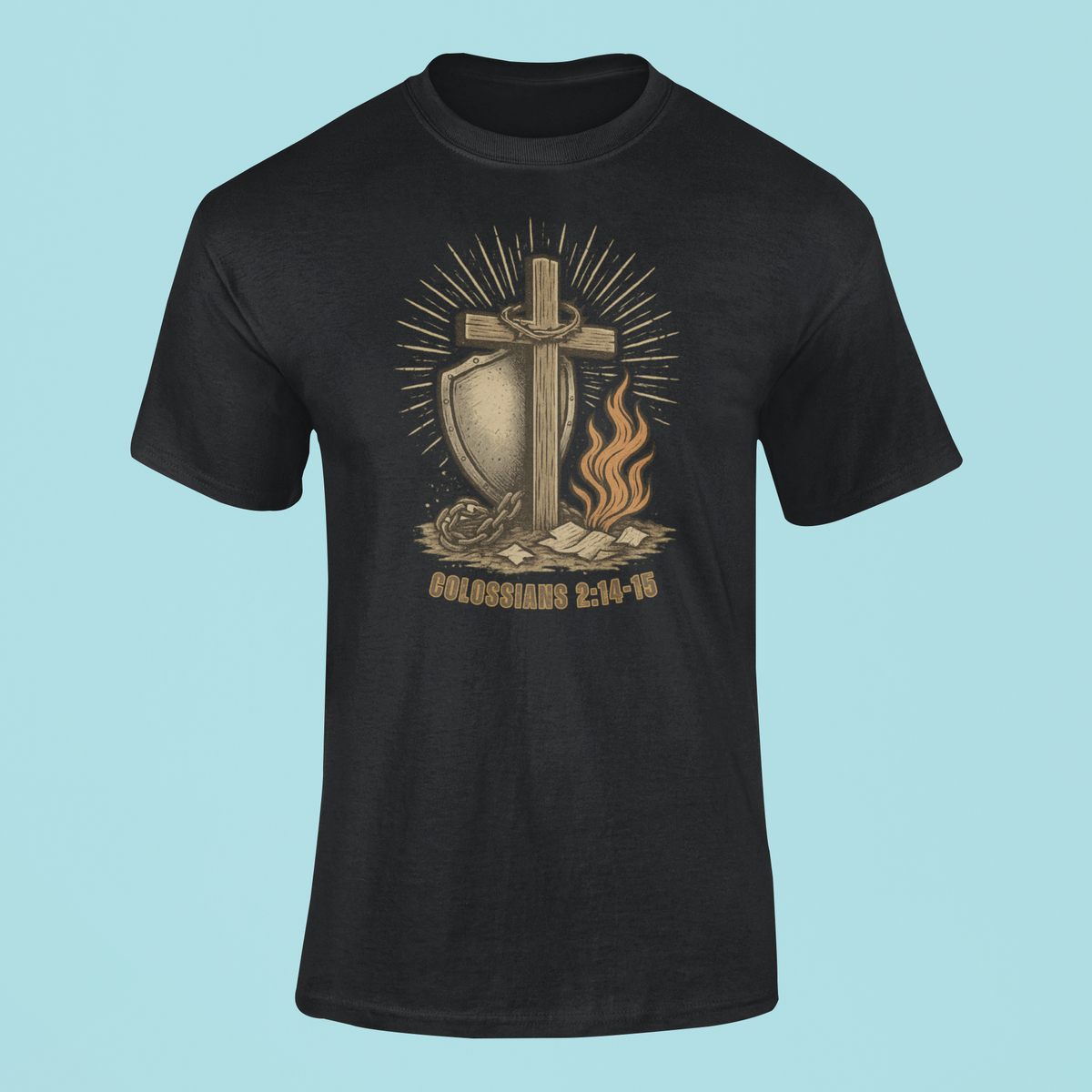 The Calvary Triumph Tee By MyCreed | Colossians 2:14-15 | BELLA+CANVAS 3001