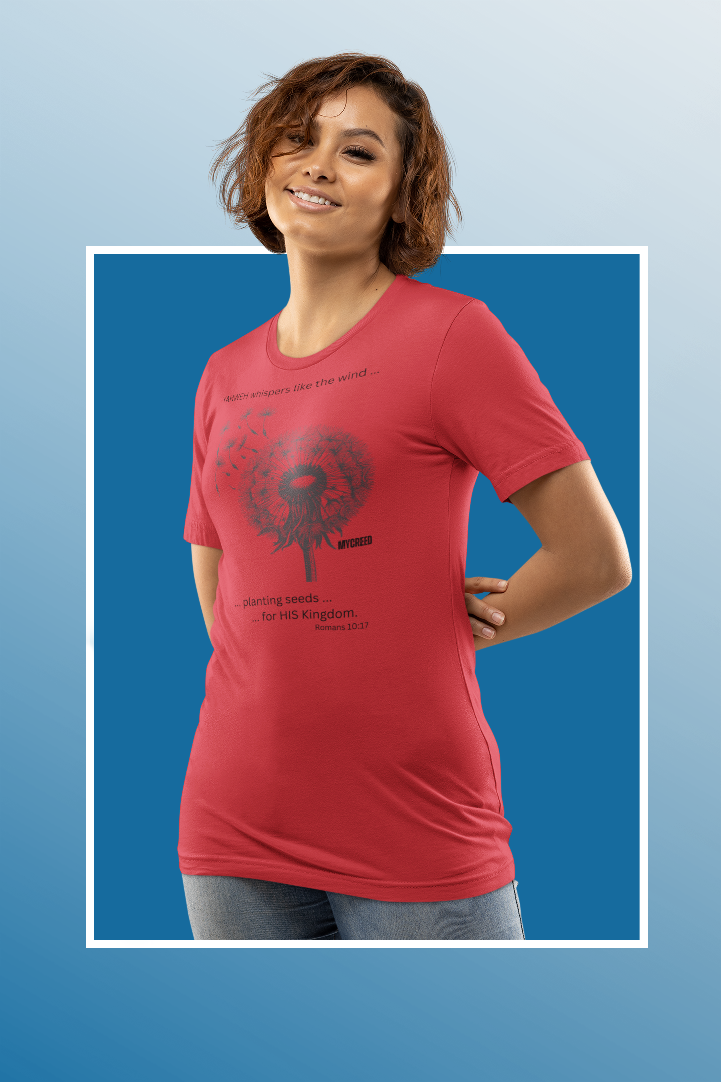 YAHWEH Whispers Women’s Christian T-Shirt – Next Level® 3900 | MyCreed