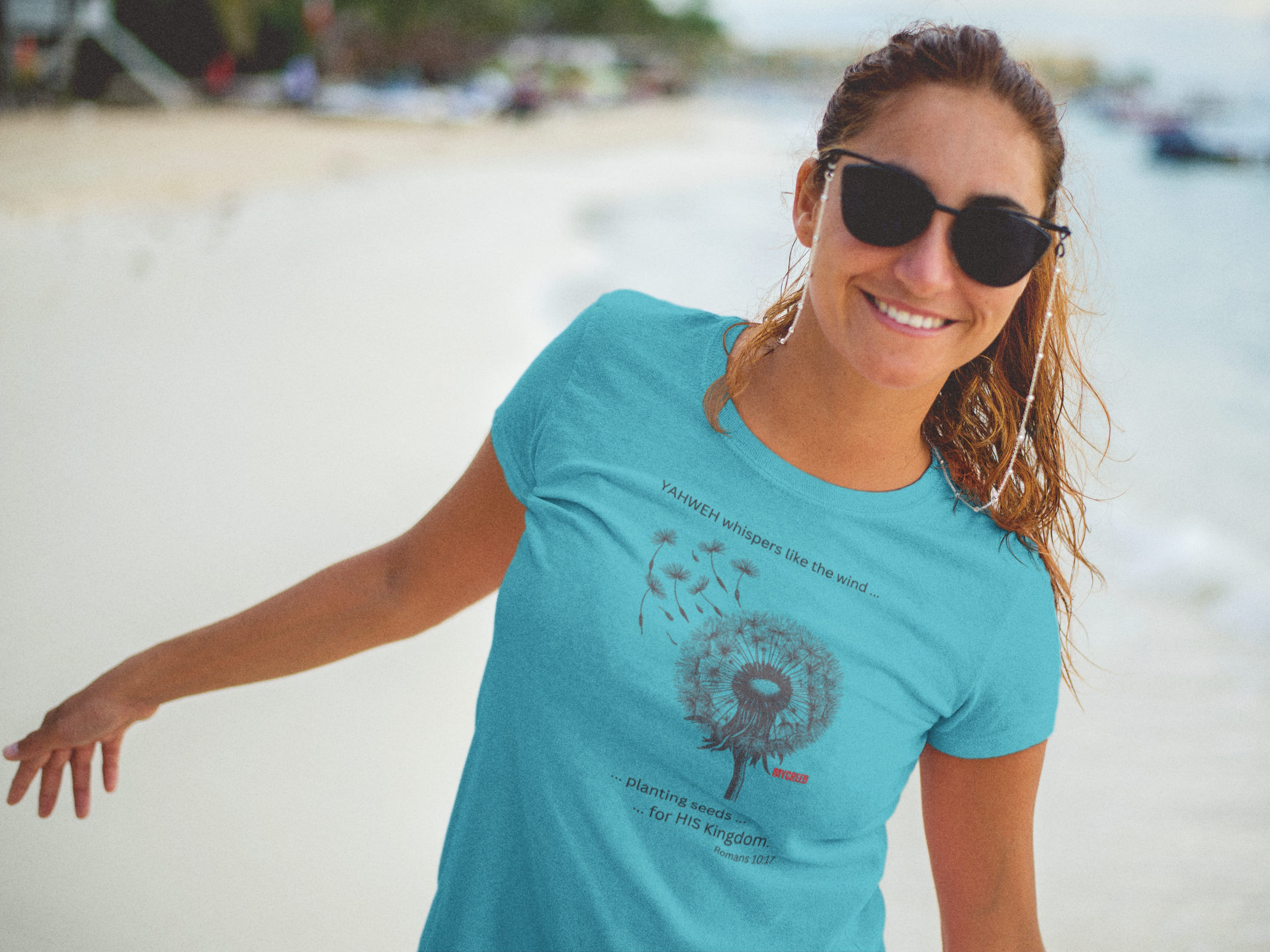 YAHWEH Whispers Women’s Christian T-Shirt – Next Level® 3900 | MyCreed