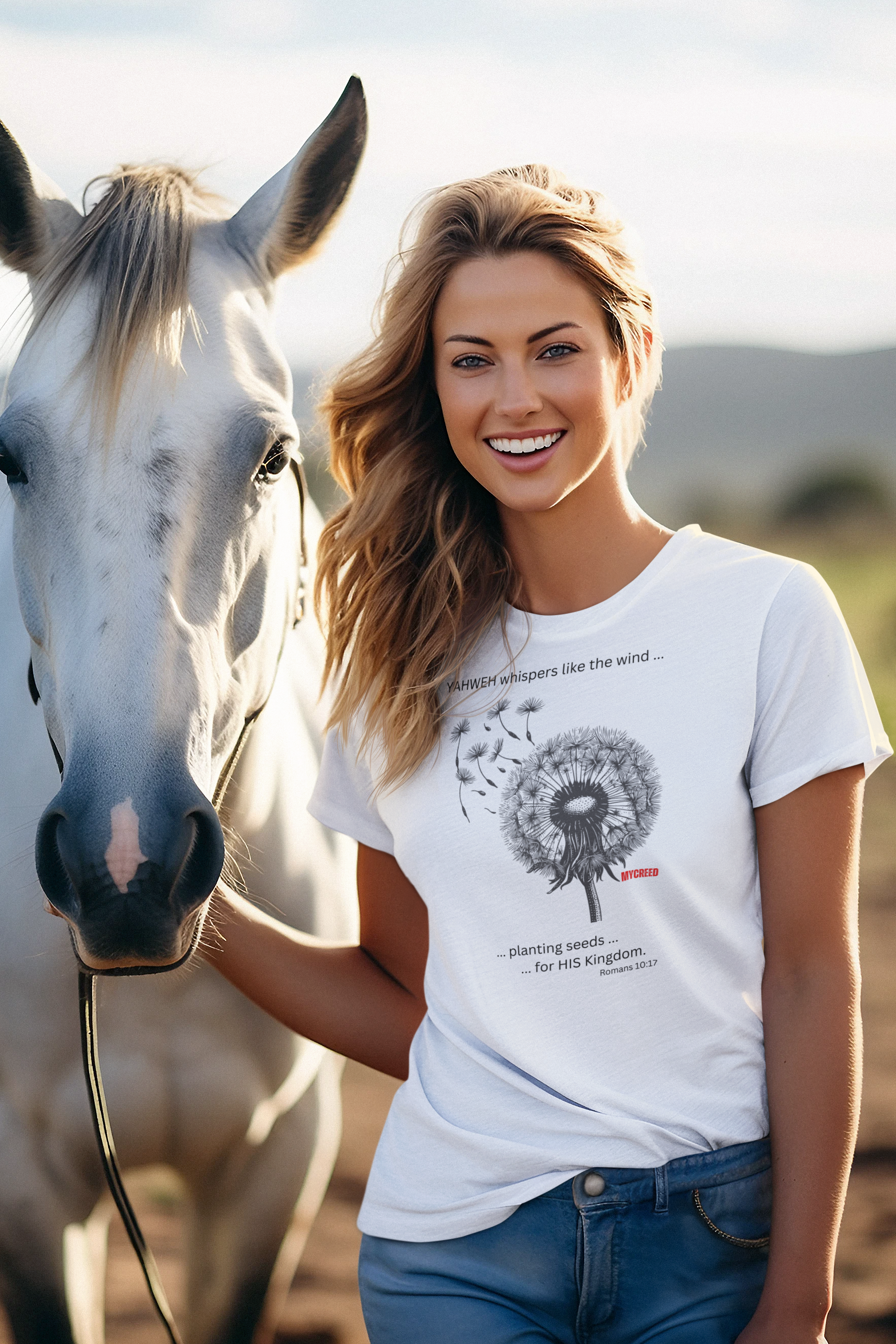 YAHWEH Whispers Women’s Christian T-Shirt – Next Level® 3900 | MyCreed