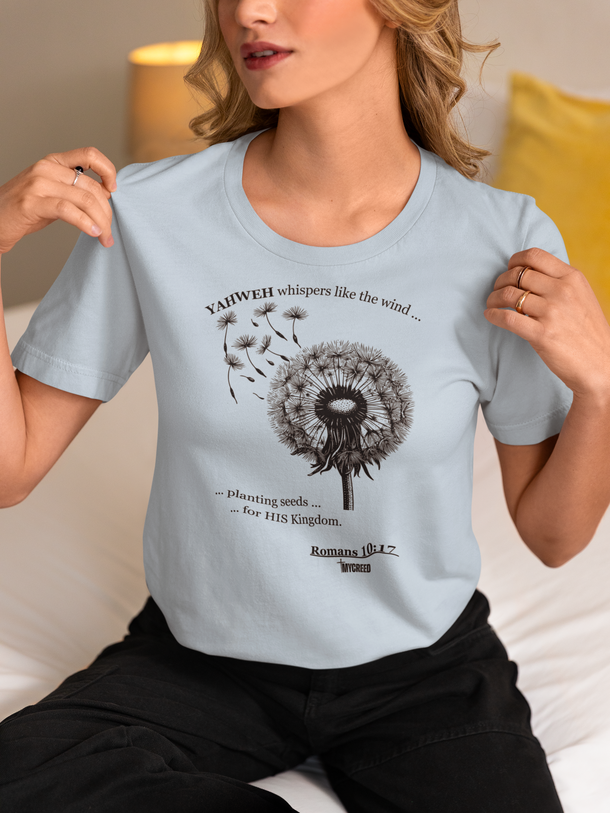 YAHWEH Whispers Comfort Colors® Women’s Tee by MyCreed | Romans 10:17