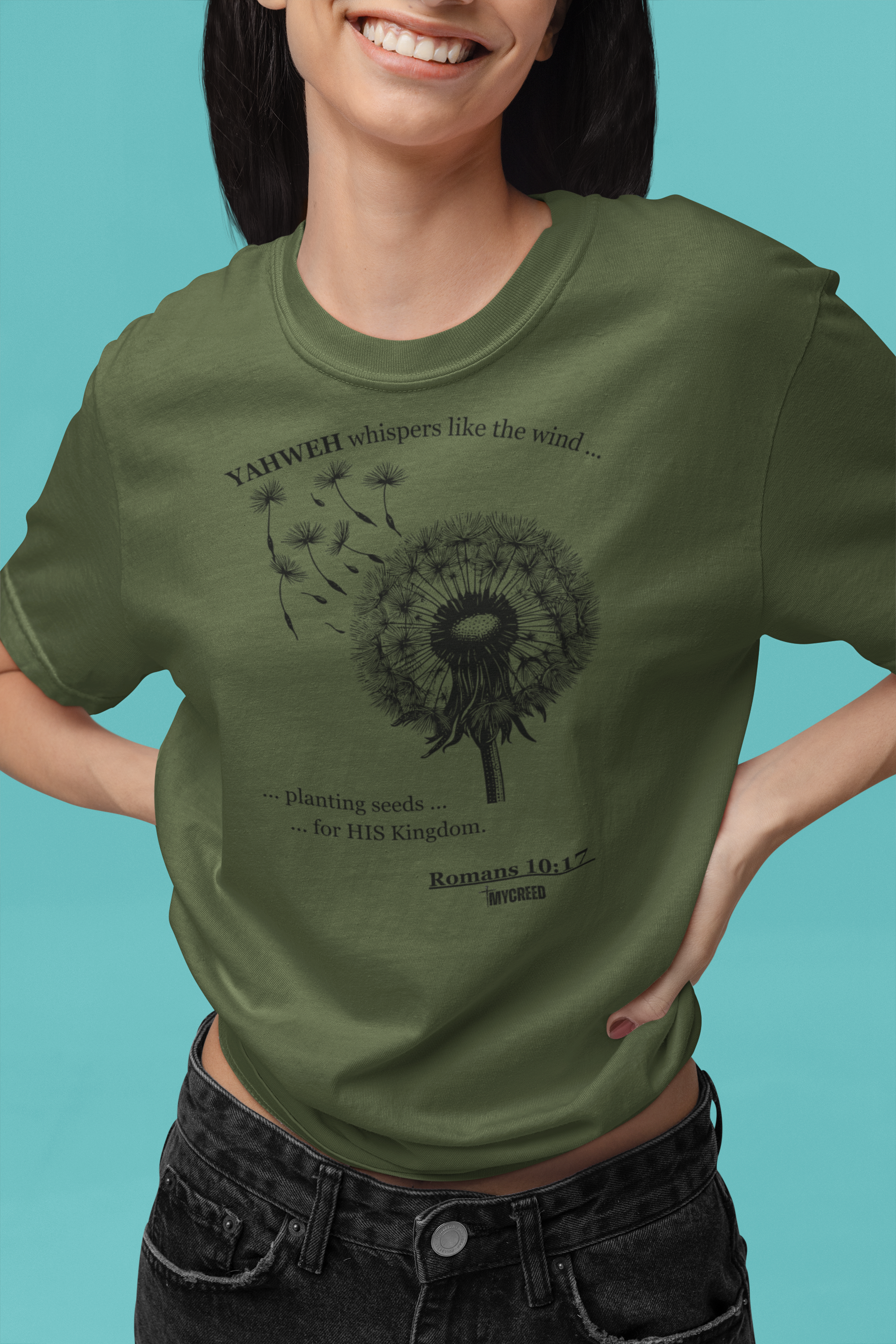 YAHWEH Whispers Comfort Colors® Women’s Tee by MyCreed | Romans 10:17