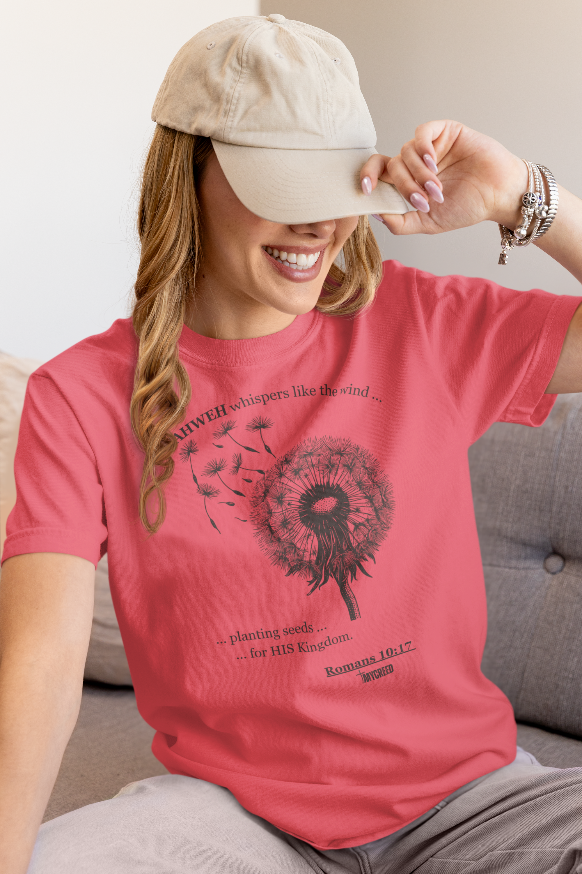 YAHWEH Whispers Comfort Colors® Women’s Tee by MyCreed | Romans 10:17