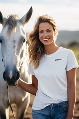 YHWH Names Romans 10:13 Christian Women’s Slim Fit Bella+Canvas T-Shirt with cross and covenant titles – MyCreed