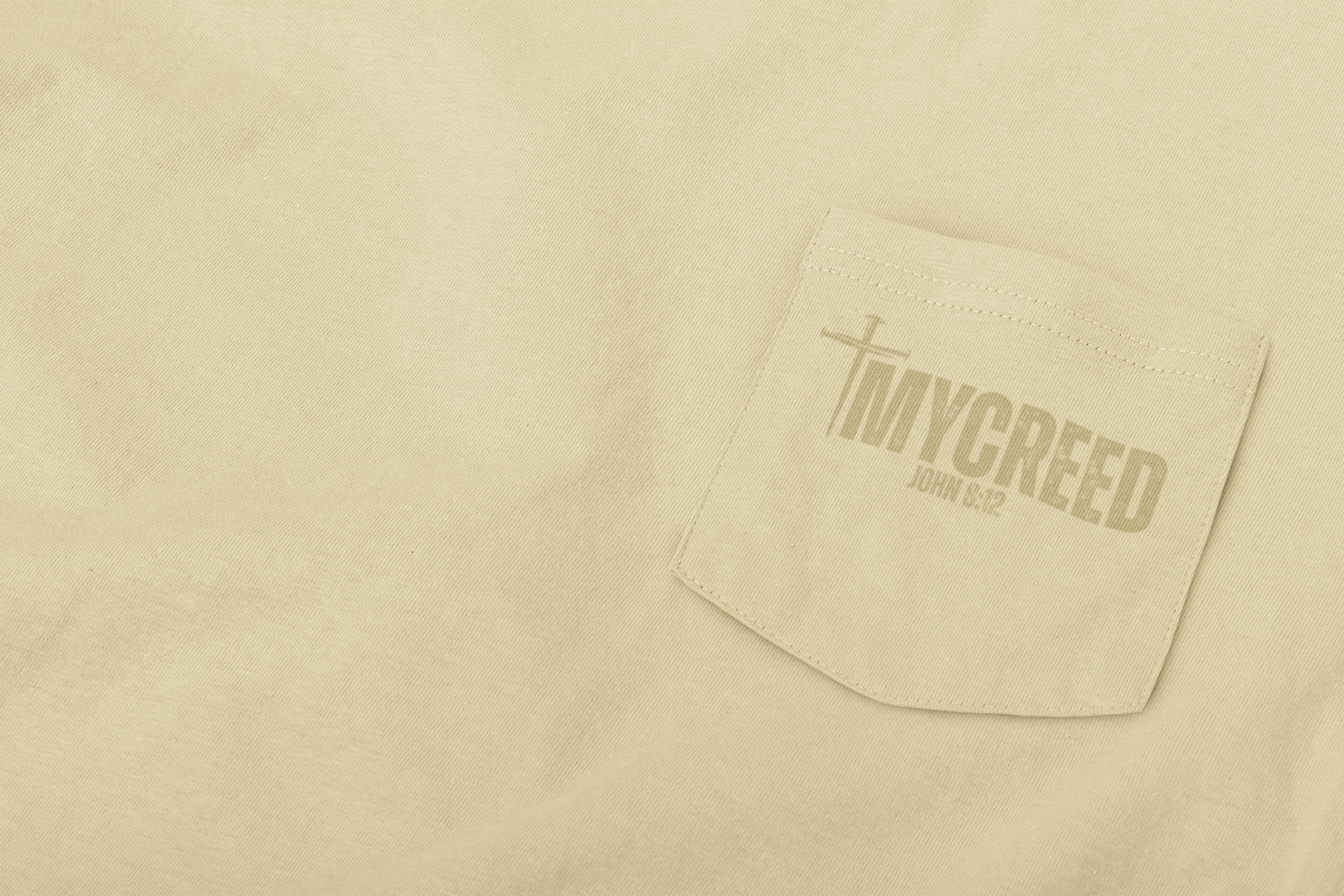 Christian long sleeve shirt featuring creed-style typography design by MyCreed.