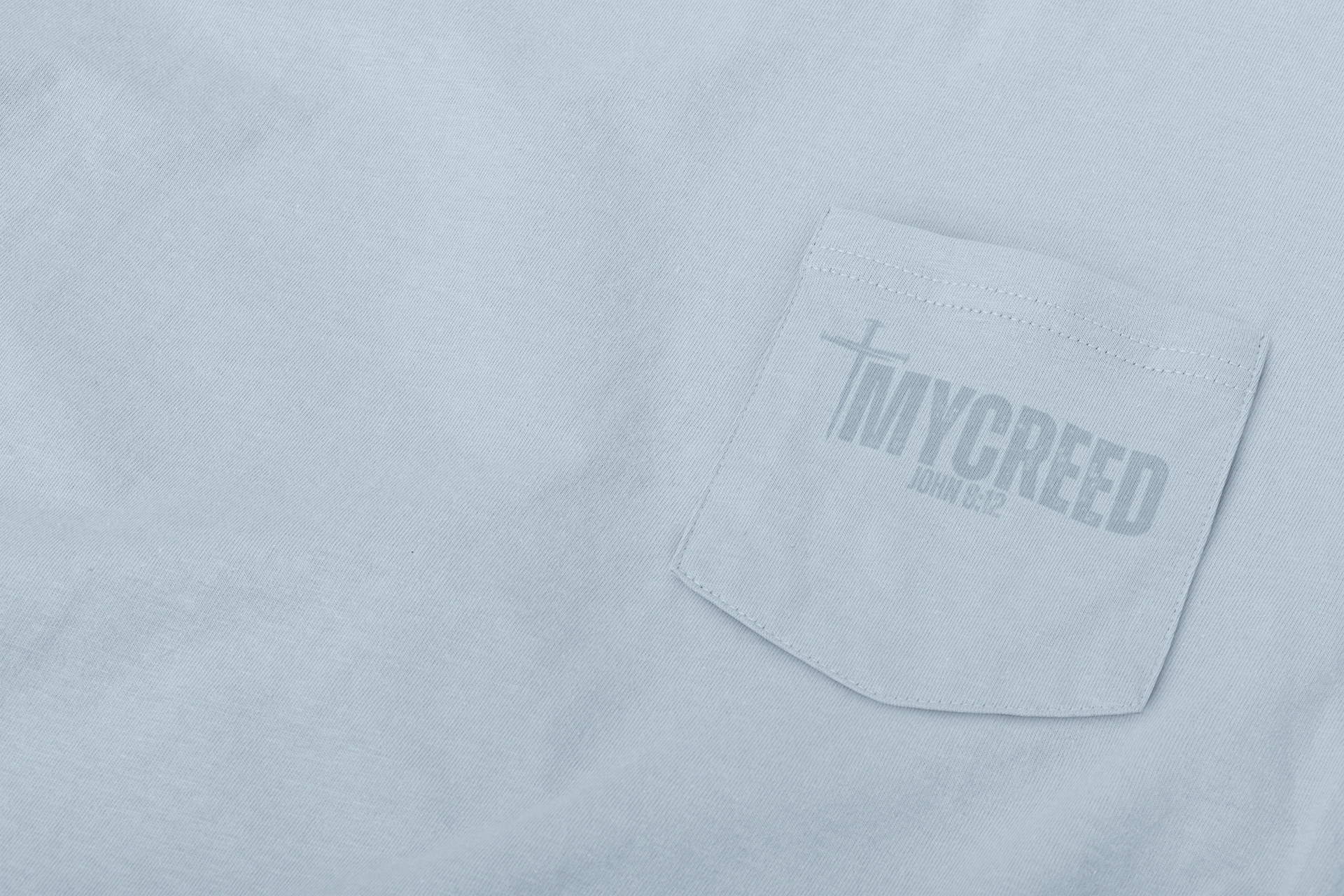 Christian long sleeve shirt featuring creed-style typography design by MyCreed.