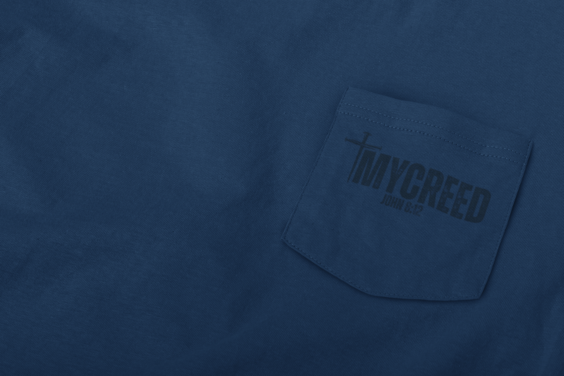 Christian long sleeve shirt featuring creed-style typography design by MyCreed.