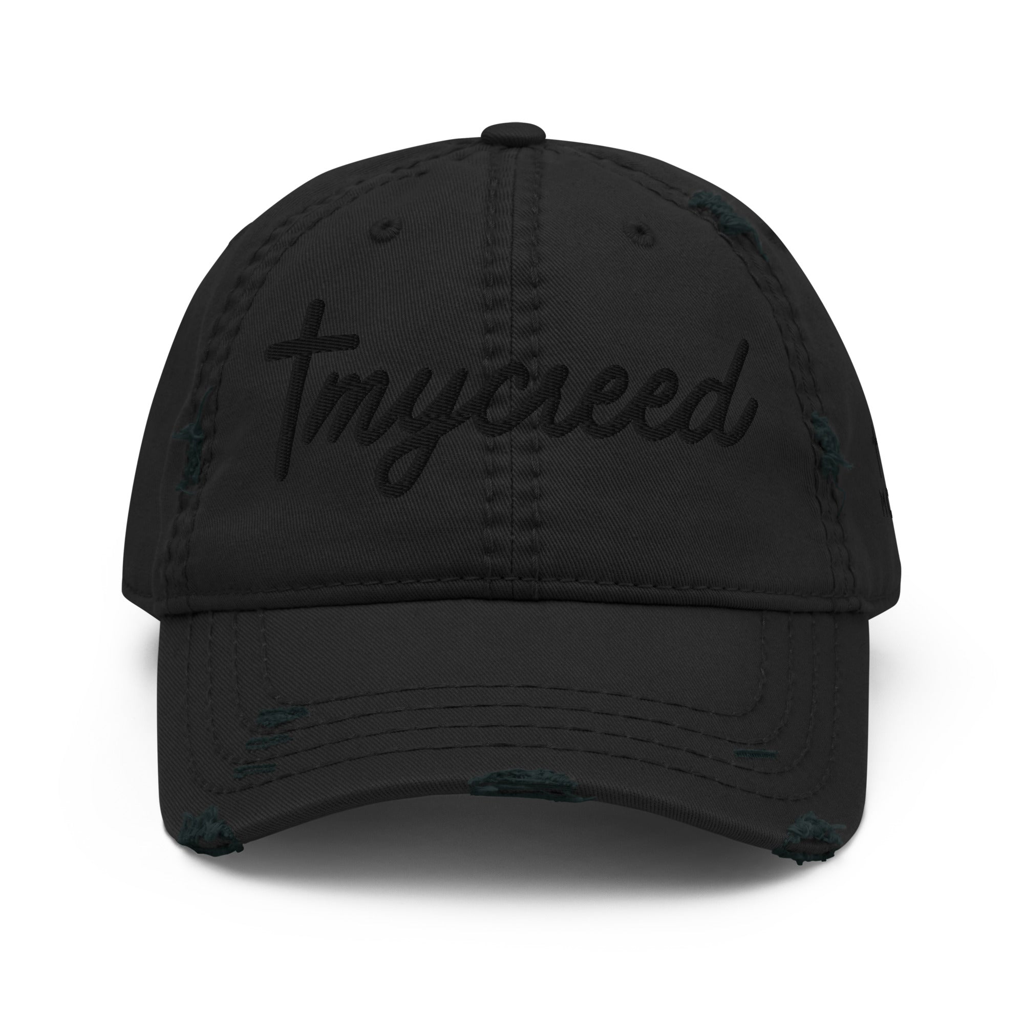 MyCreed vintage distressed dad hat front view