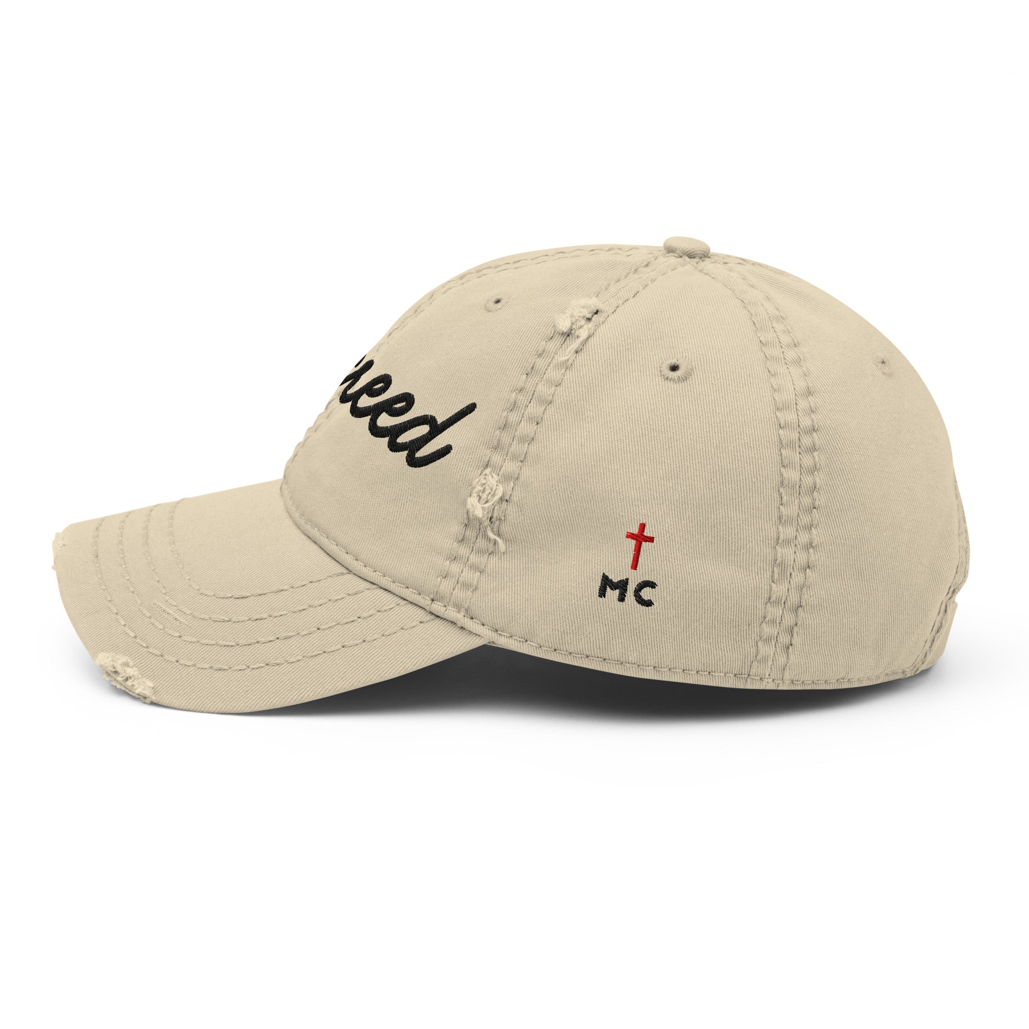 Neutral tone MyCreed dad hat casual wear