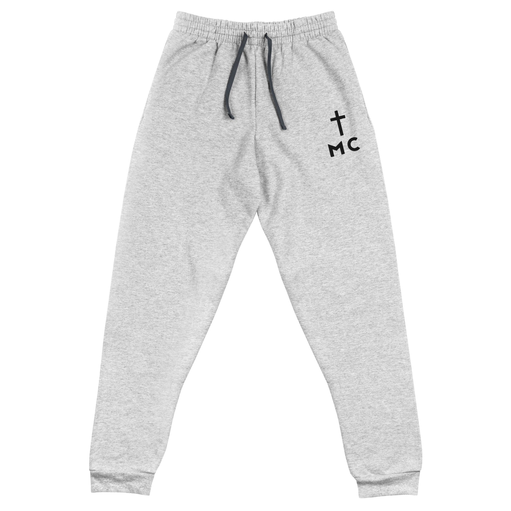 MyCreed™ minimalist logo embroidered joggers front view