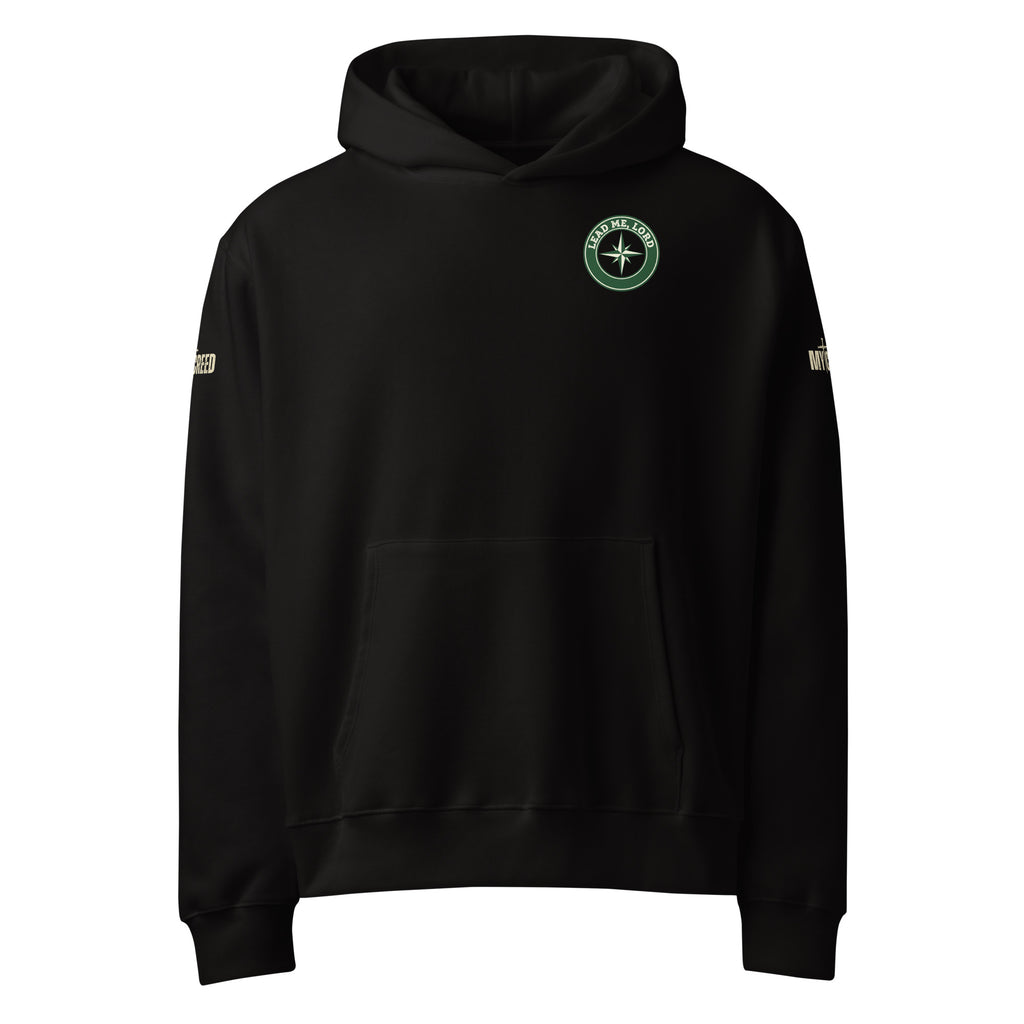 Black hoodie featuring subtle front chest emblem from the This Is The Way collection, by MyCreed™