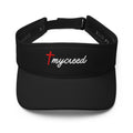 Black MyCreed Visor featuring embroidered logo on front